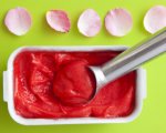 Obrázek k receptu Malinový sorbet s růžemi