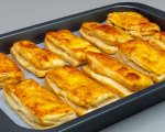 Obrázek k receptu Kapsičky z lístkového cesta plnené šunkou a syrom